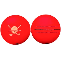 CaddiesShack Custom Jolly Rogers Skull & Crossbones Volvik Vivid Matte Golf Balls -Boutique Golf Store RedVivid