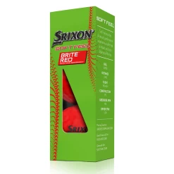 Srixon Soft Feel Brite Matte Color Golf Balls 38 Srixon Soft Feel Brite Matte Color Golf Balls -Boutique Golf Store SOFTFEELBriteRed13 Sleeve reflection