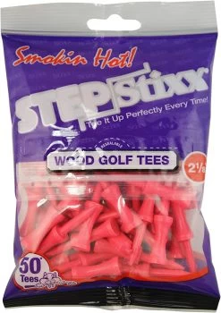 STEPStixx Golf Tees - 2.125" -Boutique Golf Store STEPStixx 2.125 Pink