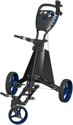 Spin It Golf Easy Drive 3-Wheel Push Cart -Boutique Golf Store SpinItEasyDriver BlackBlue