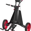 Spin It Golf Easy Drive 3-Wheel Push Cart -Boutique Golf Store SpinItEasyDriver BlackRed