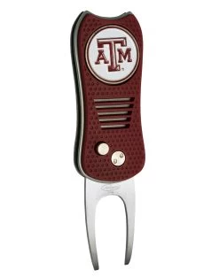 Team Golf Retractable Switchblade Switchfix Divot Tool Ball Marker - NCAA -Boutique Golf Store TexasAM Aggies Switchfix 44448 152