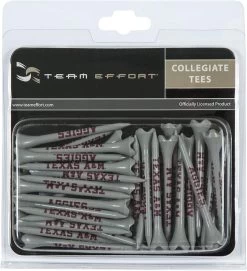 WinCraft Team Effort Collegiate Golf Tees 40 Pack 19 WinCraft Team Effort Collegiate Golf Tees 40 Pack -Boutique Golf Store Texas A M Aggies Tees