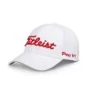Titleist Golf Tour Elite Fitted Hat - White/Red -Boutique Golf Store TitleistTourEliteFittedCapWhiteRed
