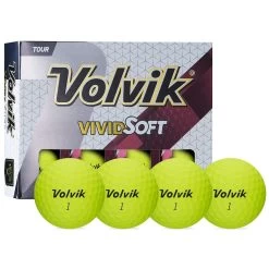 Volvik Vivid Soft Matte Urethane Golf Balls 12 Volvik Vivid Soft Matte Urethane Golf Balls -Boutique Golf Store Vivid Soft Yellow