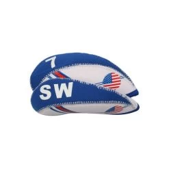 Volf Golf USA Flag Neoprene Iron Head Covers Set -Boutique Golf Store VolfGolfHeadcover USANeopreneIrons4