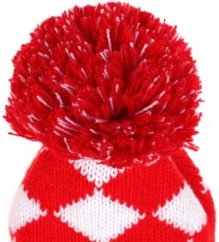Volf Golf Knit Red White Diamond Headcover Set -Boutique Golf Store VolfGolfHeadcovers KnitRedSet2