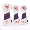 Volf Golf Red White Blue Leather Spider Headcovers -Boutique Golf Store VolfGolfHeadcovers SpiderWoodsSets0