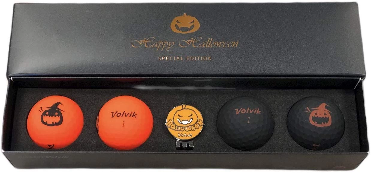Volvik Vivid Happy Halloween Special Edition Golf Ball & Ball Marker Set 3 Volvik Vivid Happy Halloween Special Edition Golf Ball & Ball Marker Set