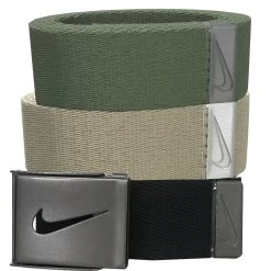 Nike 3-in-1 Web Belt Packs -Boutique Golf Store WebBelt BlackCargoKhaki
