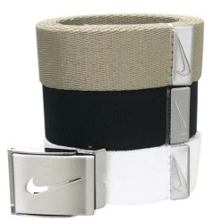 Nike 3-in-1 Web Belt Packs -Boutique Golf Store WebBelt WhiteKhakiBlack