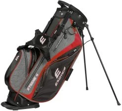 Tour Edge Exotics Xtreme 4 Stand Bags -Boutique Golf Store Xtreme 4 Carry Bag Gray Scratch Plaid Red