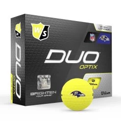 Wilson Staff Duo Optix NFL Team Licensed Golf Balls - Matte Yellow -Boutique Golf Store c27523ed3ecca347669259c84c33224a4ddf6d07 WGWP502BA 9 Duo Optix Box RT Hero NFL Baltimore Lockup YE
