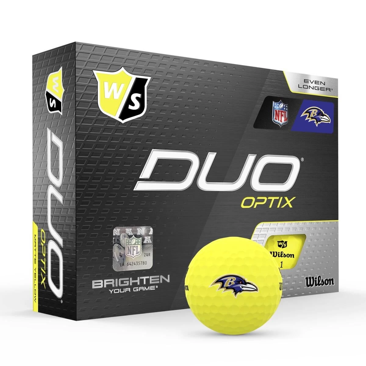 Wilson Staff Duo Optix NFL Team Licensed Golf Balls - Matte Yellow - Image 3