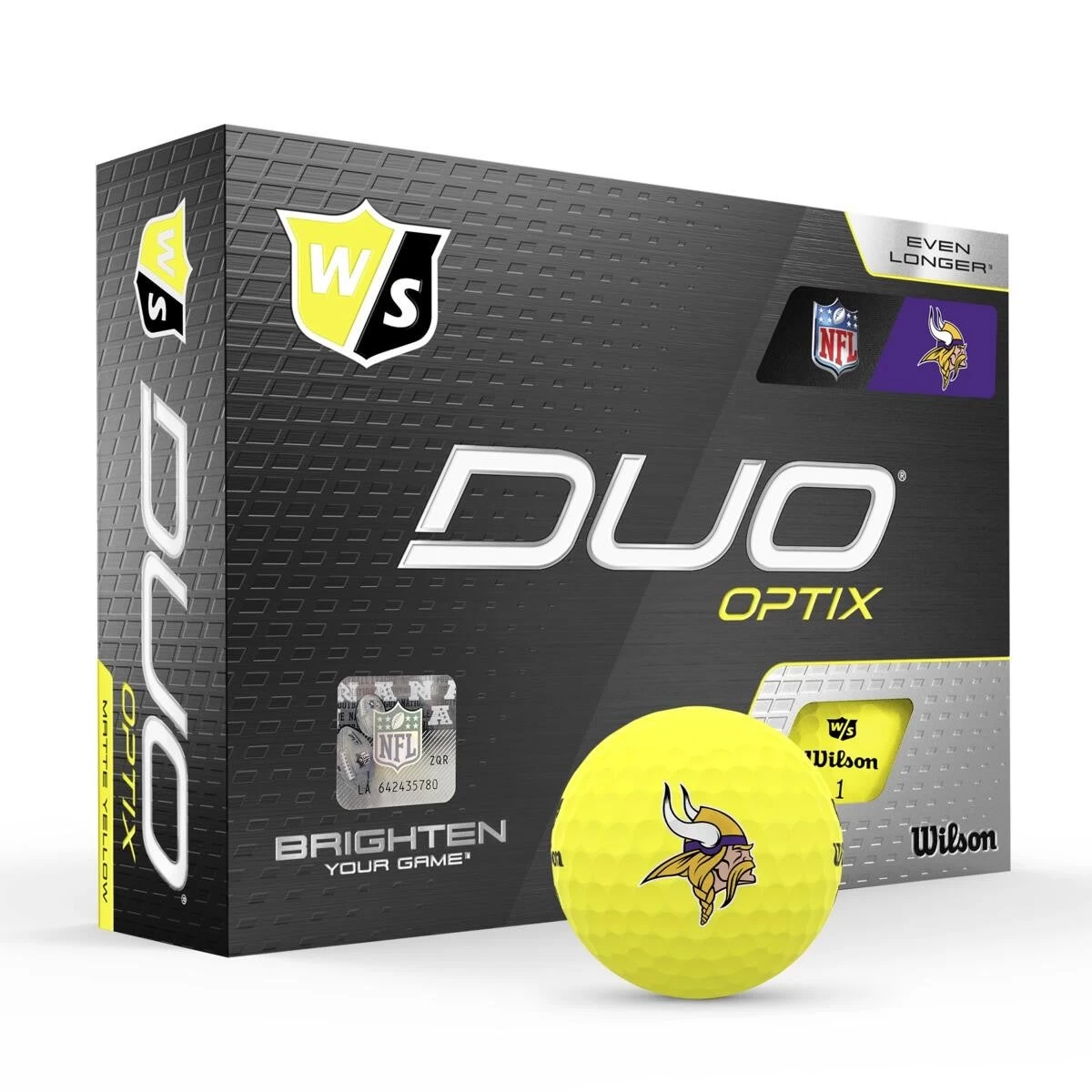 Wilson Staff Duo Optix NFL Team Licensed Golf Balls - Matte Yellow - Image 9