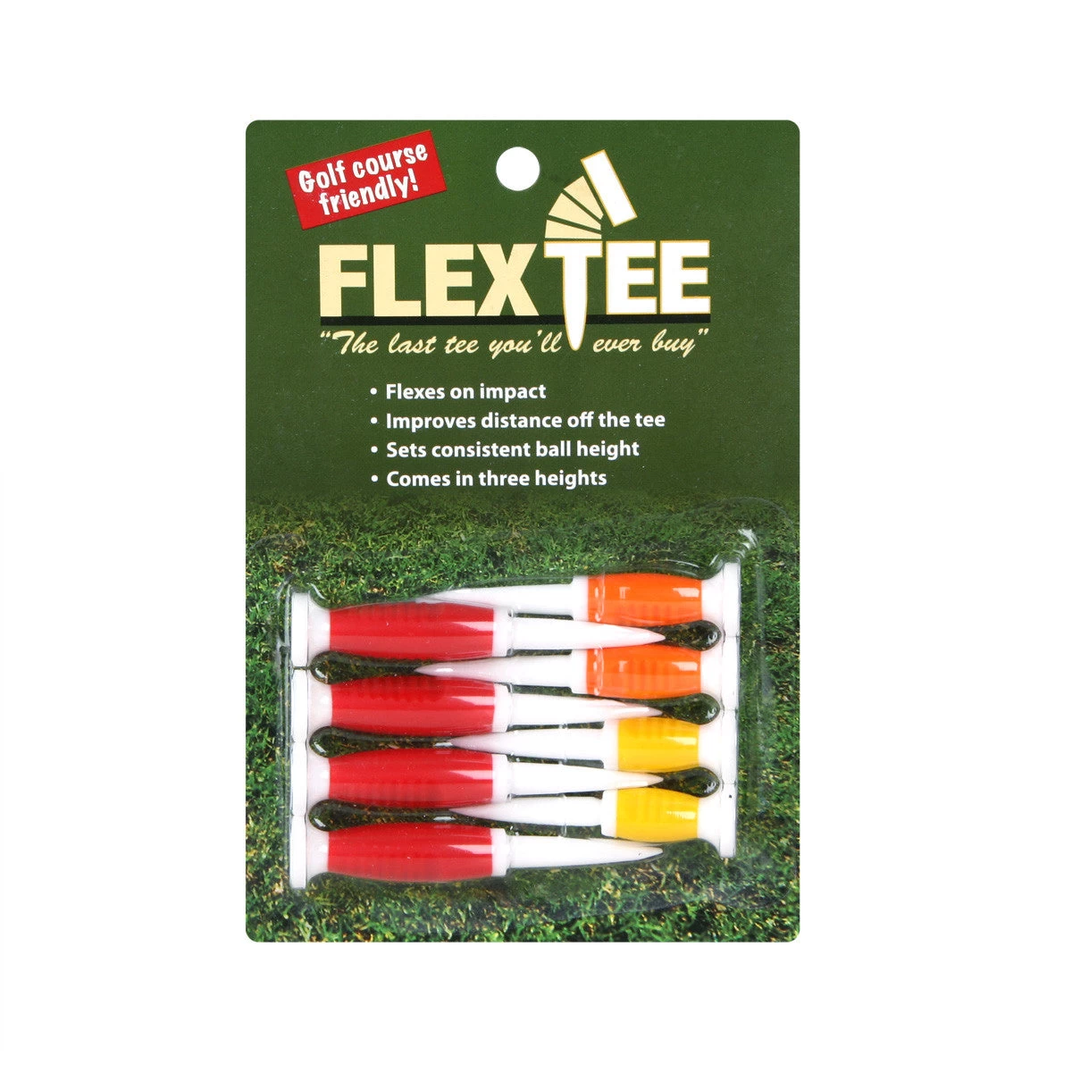 FlexTee Flexible Golf Tees - 8 Pack - Multi Heights 3 FlexTee Flexible Golf Tees - 8 Pack - Multi Heights