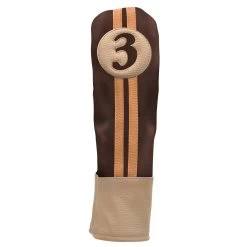 Sahara Retro Vintage #3 Fairway Wood Headcovers -Boutique Golf Store fw 3 hc chocolate tan