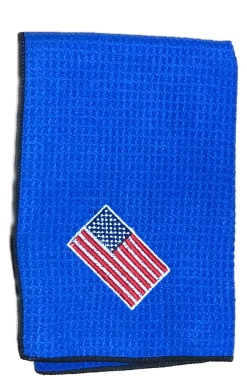 Joseph Elliott USA Embroidered Flag 18" X 18" Micro Fiber Towels -Boutique Golf Store je10
