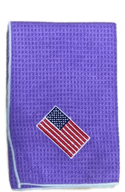 Joseph Elliott USA Embroidered Flag 18" X 18" Micro Fiber Towels -Boutique Golf Store je3