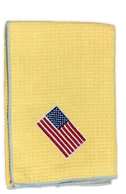 Joseph Elliott USA Embroidered Flag 18" X 18" Micro Fiber Towels -Boutique Golf Store je4