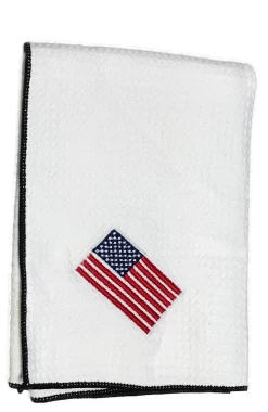 Joseph Elliott USA Embroidered Flag 18" X 18" Micro Fiber Towels -Boutique Golf Store je6