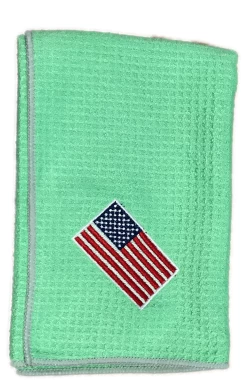 Joseph Elliott USA Embroidered Flag 18" X 18" Micro Fiber Towels -Boutique Golf Store je7