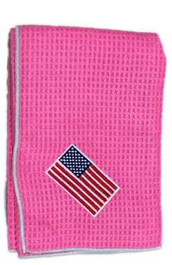 Joseph Elliott USA Embroidered Flag 18" X 18" Micro Fiber Towels -Boutique Golf Store je8