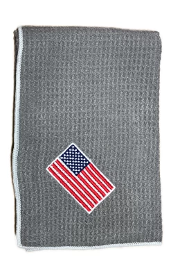 Joseph Elliott USA Embroidered Flag 18" X 18" Micro Fiber Towels -Boutique Golf Store je9