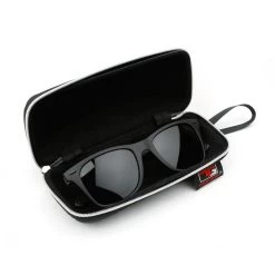 Tour Gear Polarized Sunglasses - Matte Black -Boutique Golf Store tg120552 polarized sunglasses case open 2